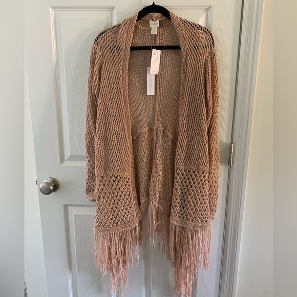 CHICO’S Artisan Fringe Sloane Cardigan - Picture 1 of 3